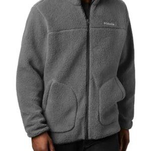 NWT Columbia M's Rugged Ridge Sherpa Full Zip Jacket- City Grey
